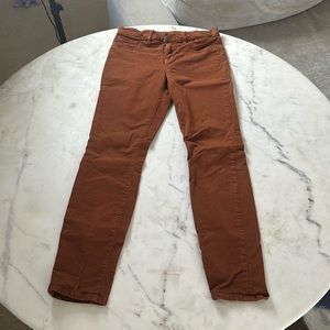 J BRAND burnt orange skinny leg